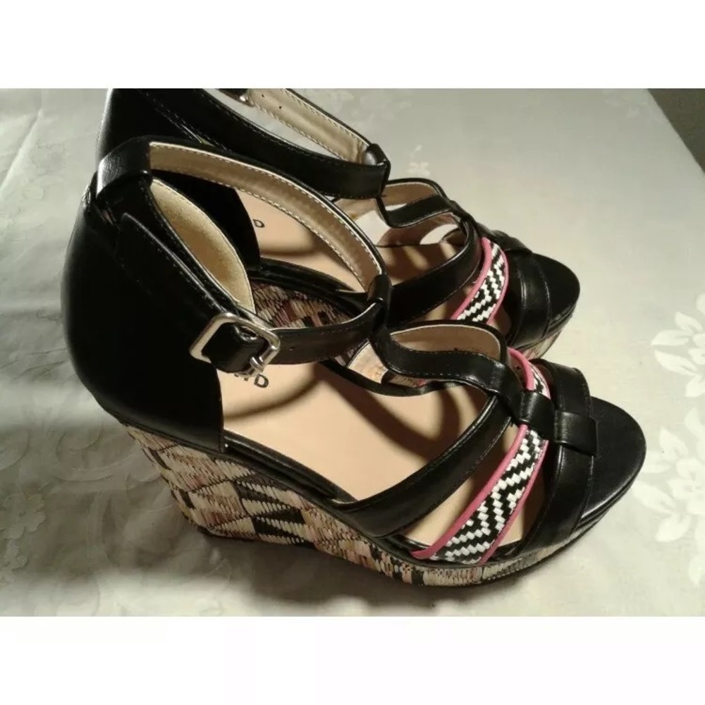 Torrid Wedge Shoes Heels Platform Black Size 8